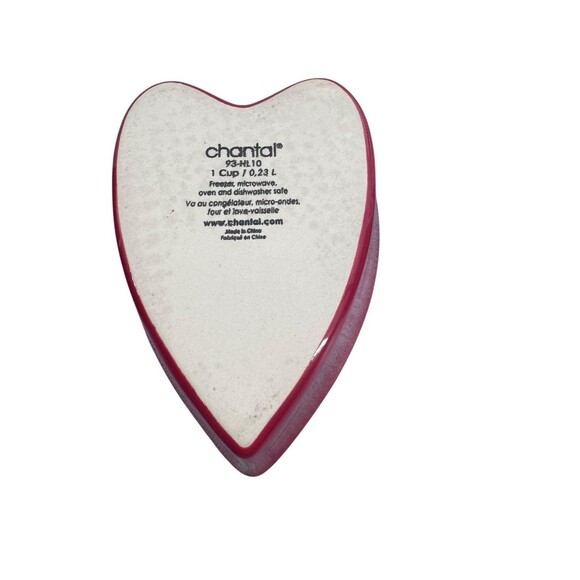 Chantal RED Heart Shaped 1 Cup Baking Dish - W/ 1 Pink & 1 Red 7oz Heart Dish - Picture 8 of 16